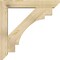 Ekena Millwork Merced Slat Rough Sawn Bracket w/ Offset Brace, Douglas Fir, 6"W x 32"D x 32"H BKT0604X32X32MRC06RDF - alternate 2